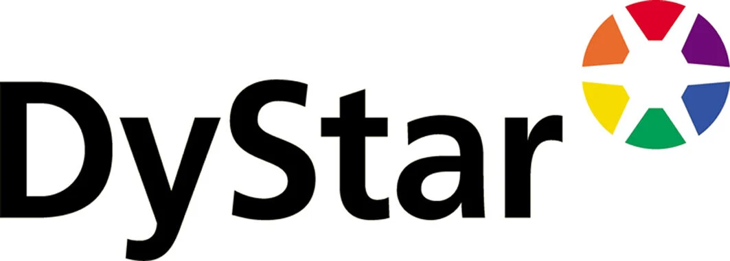DyStar logo featuring bold black text with a multicolored star icon on the right, showcasing vibrant colors: red, orange, yellow, green, blue, and purple.
